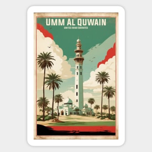 Umm Al Quwain United Arab Emirates Vintage Travel Tourism Sticker